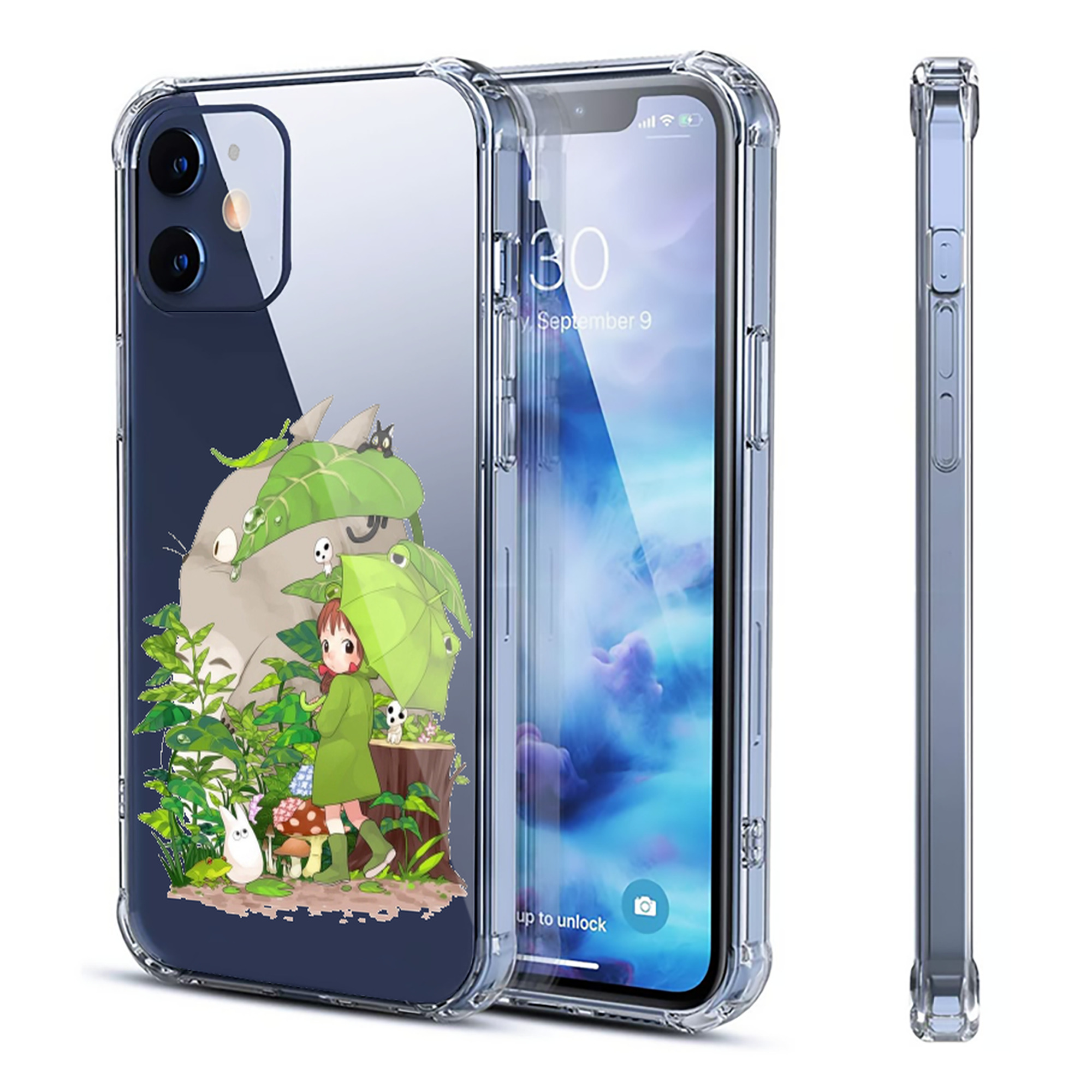 （画像用） となりのトトロ 草壁メイ 草壁サツキ My Neighbor Totoro Satsuki Kusakabe Mei Kusakabe 【iPhone 12シリーズ対応】透明スマホケース（クリアソフトケース）